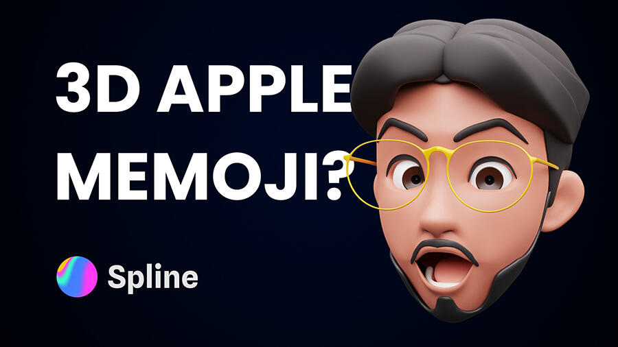 3D apple memojis in Spline tutorial ARkit blendshapes and vicemes are added
