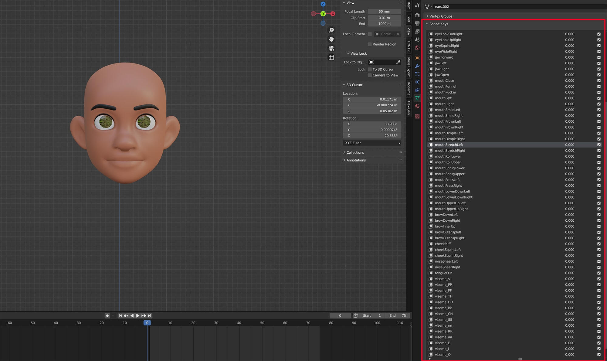 ARKit BlendShapes for Apple memojis alternative ARkit blendshapes and vicemes are added
