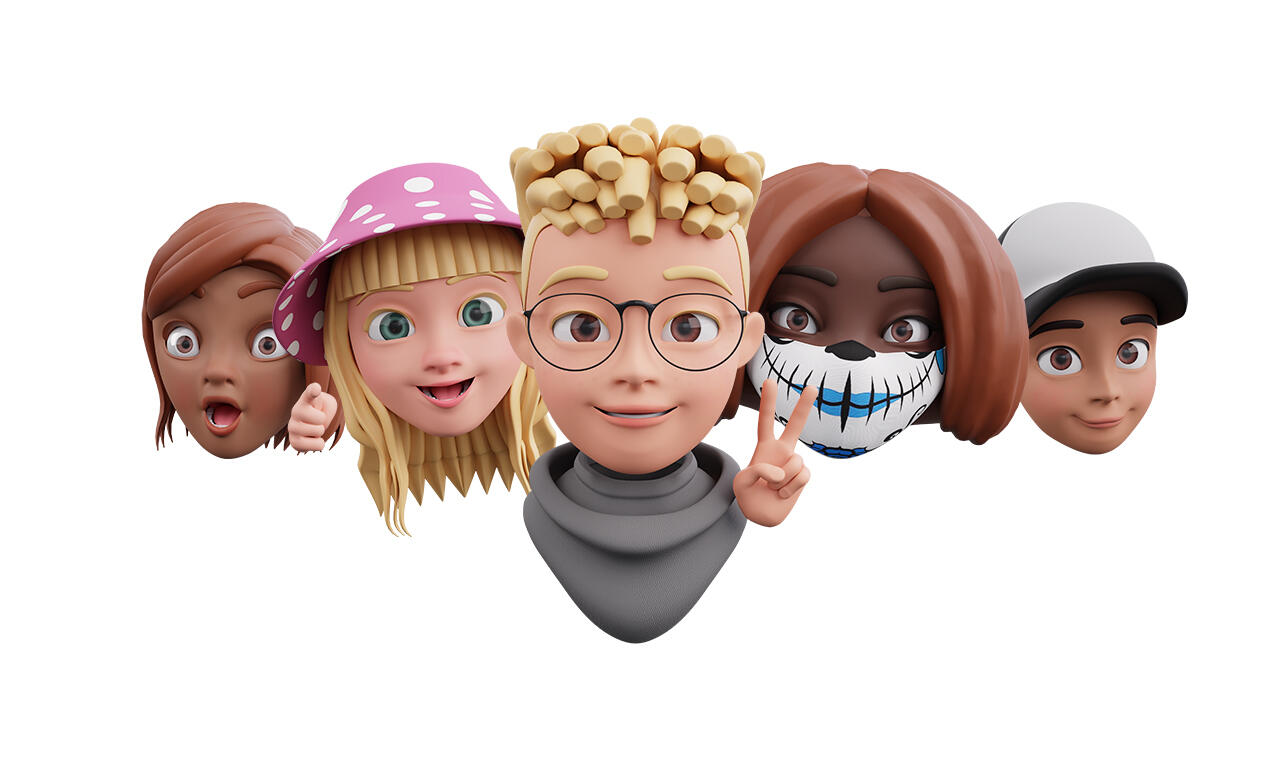 Kids 3D heads Kids 3D heads as an alternative to Apple memojis